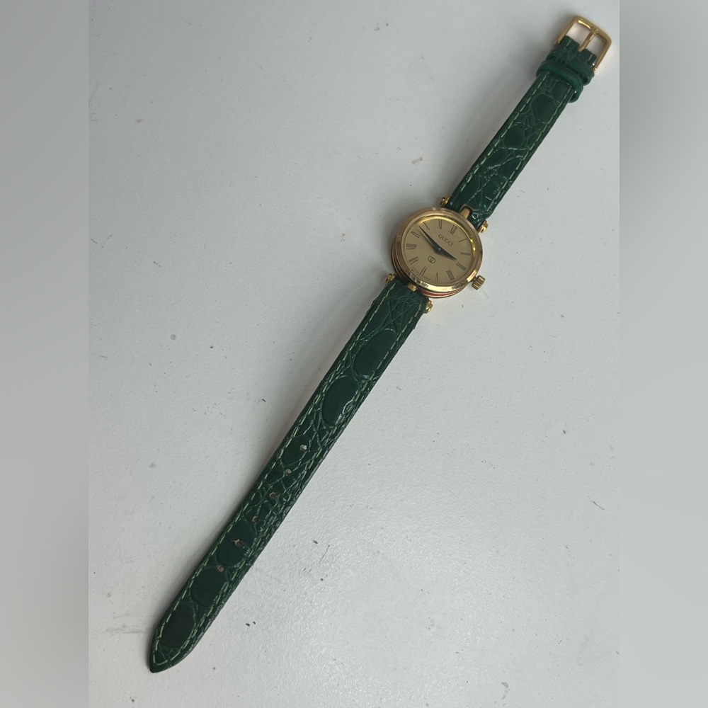 GUCCI 2000L Stacked Case sherry line green straps - Picture 10 of 16